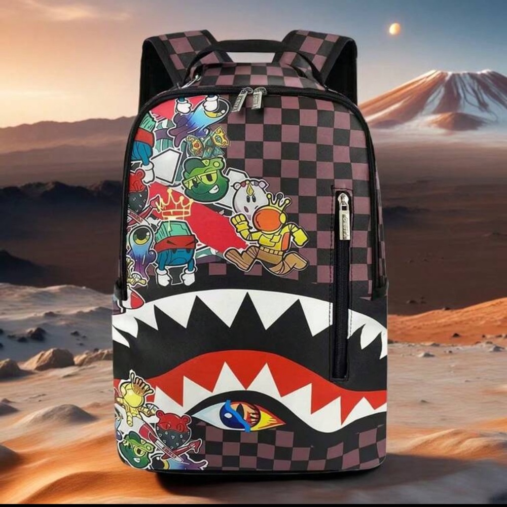 Stylish Black and Red Men's Backpack